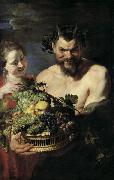 Peter Paul Rubens Satyr und Madchen mit Fruchtekorb Germany oil painting artist